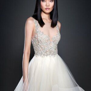 Lazaro Style 3708 Wedding Dress; Bridal Size 16 (street size 10)